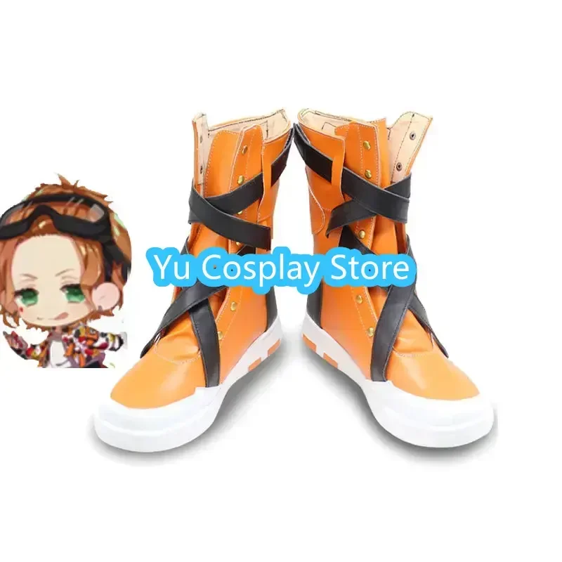 

Yu-Cosplay Jade Cosplay Shoes Halloween Carnival Boots PU Shoes Game Twisted Wonderland Cosplay Props Custom Made