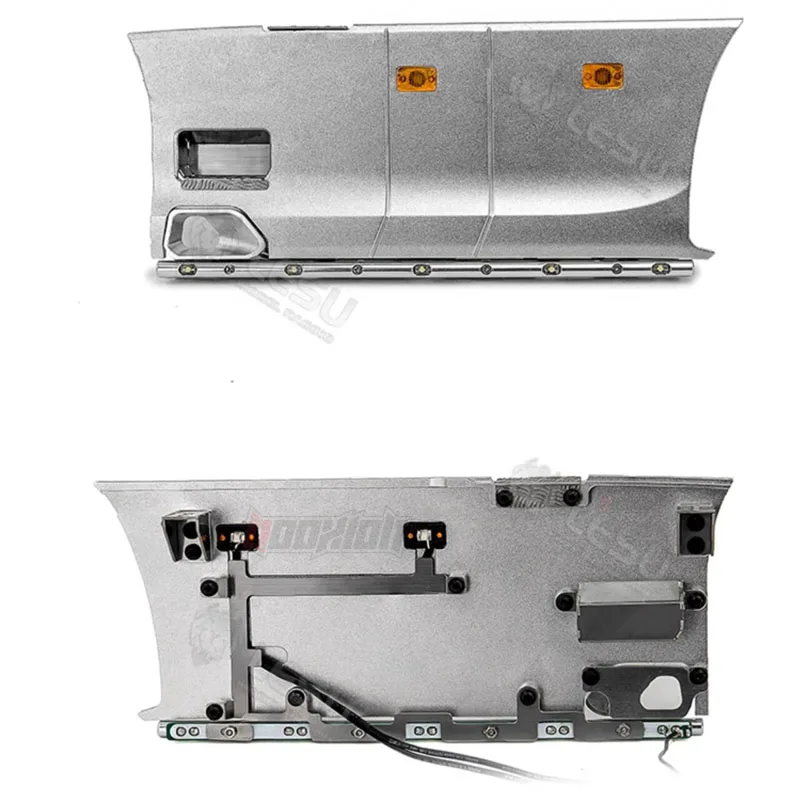 

1/14 Truck Model Side Skirt Pedal LED Side Light Assembly G-6269 Tamiya Trailer 770S Modified LESU Car accessories