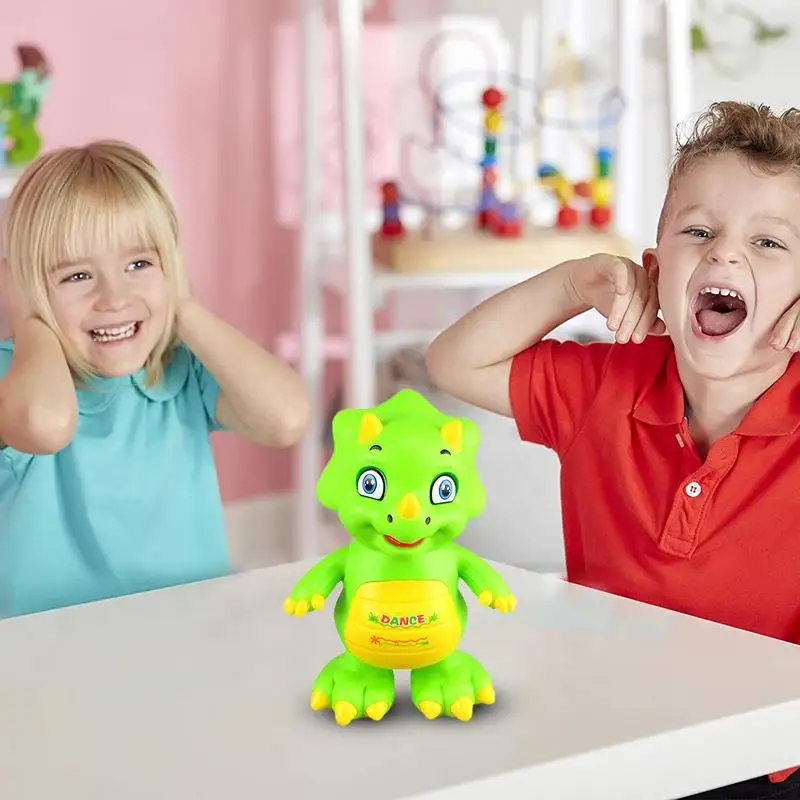 Jouet intelligent de dinosaure de robot électronique pour des enfants, jouet drôle de dinosaure, éclairage de musique, puzzle de dos, garçons, filles