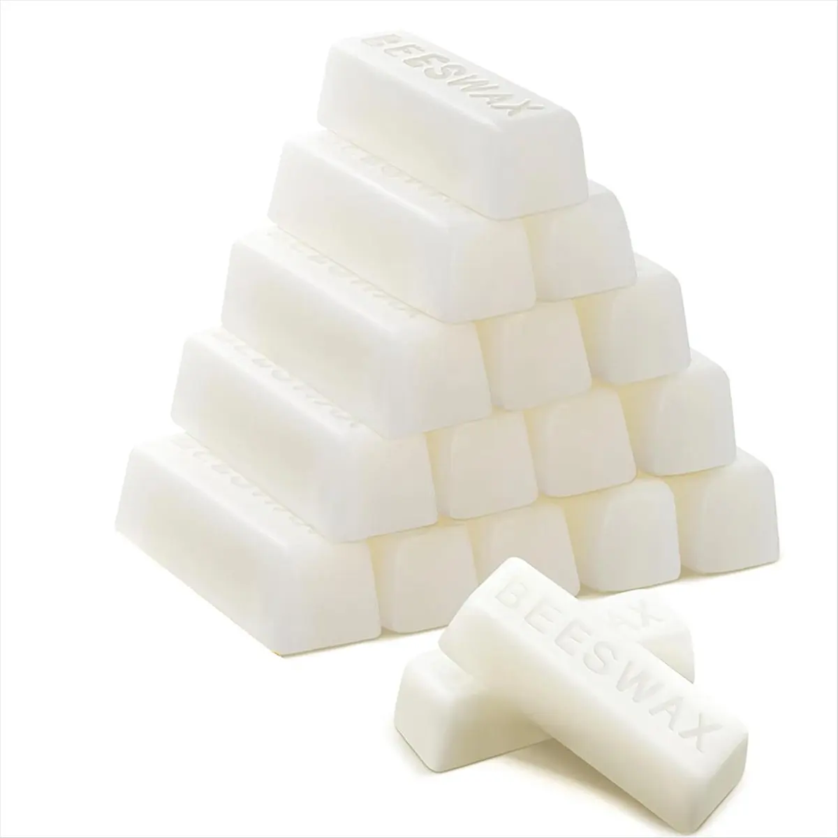 AA77 NEW  24 X 1 Oz White Beeswax Bars Pure Beeswax Bars Cosmetic Grade Bees Wax Triple-Filtered Beeswax Bar Natural Bees Wax