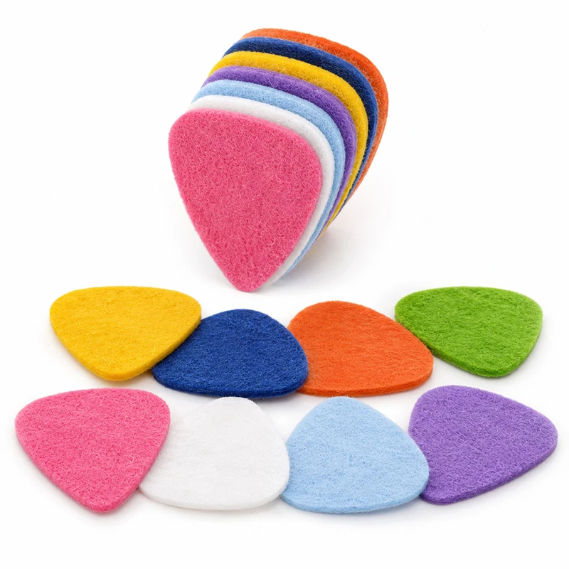 6/12PCS Guitar Felt Pick Random Colors Musical Instruments Practice Props Guitar Ukulele Picks Suitable for Music Enthusiast ZYF