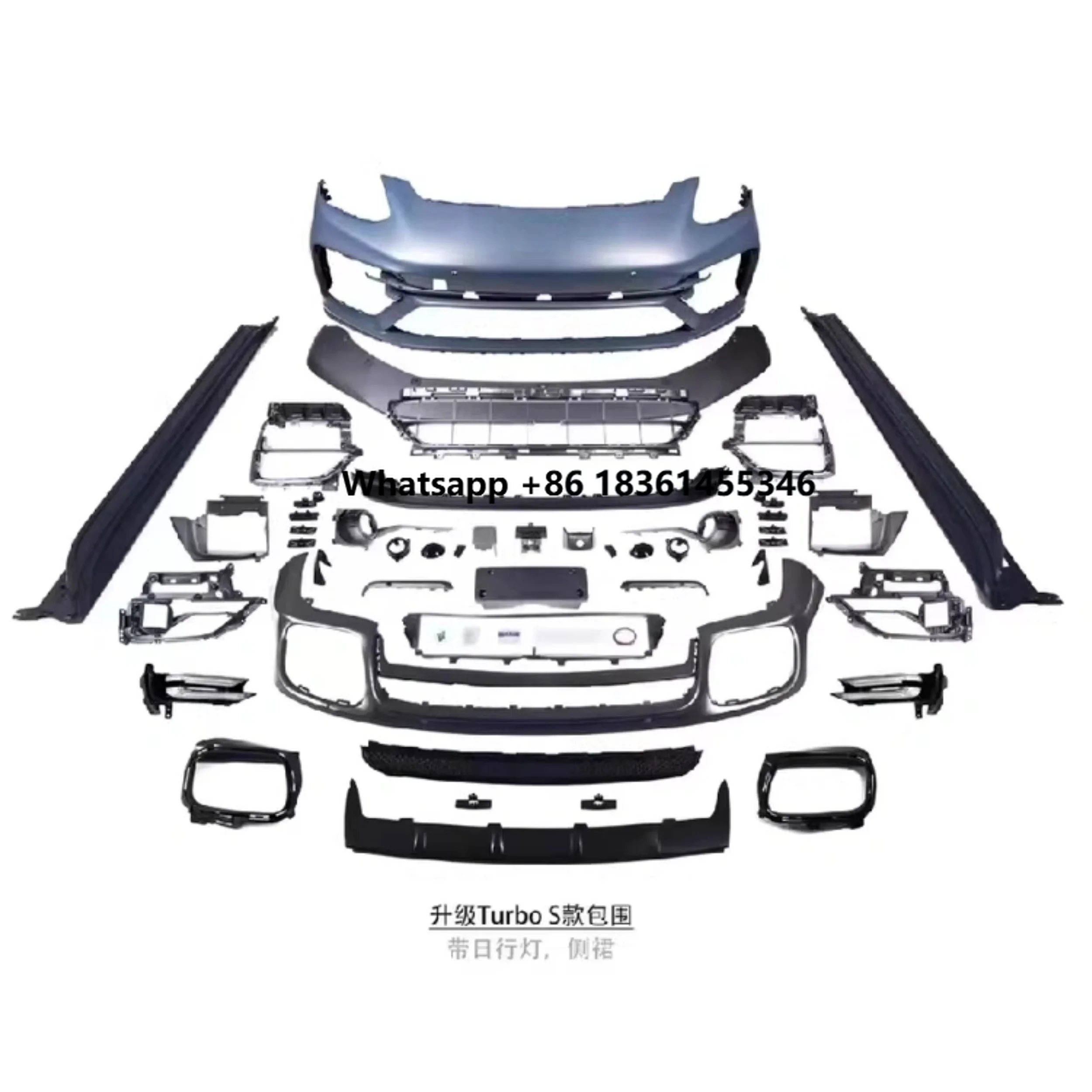 

for 971 2017-2024 Upgrade to 971.2 Style Surround Front bumper Rear bumper Side skirt Car Accessories Body kit