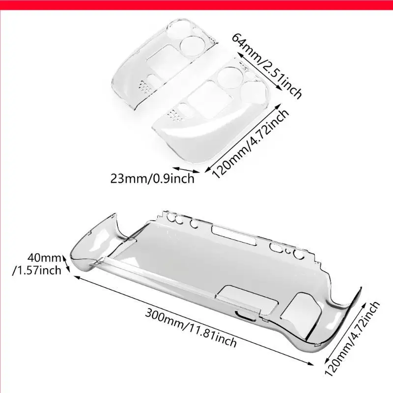 D46B Crystal Protective Case Cover for Steamdeck Game Shold Shell
