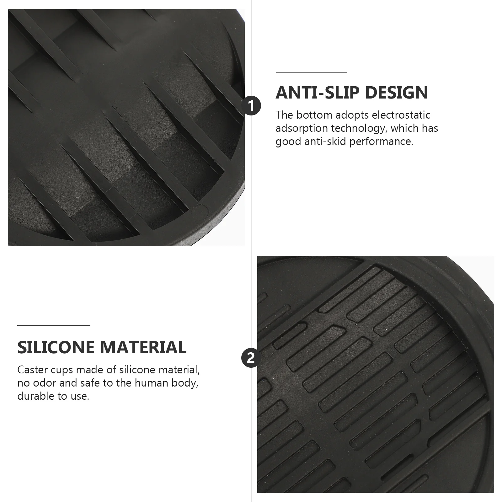 

8Pcs Silicone Foot Cup Stopper for Furniture Anti-Scratch Non-Slip Wheel Pad Bed Stoppers Hardwood Floor Protection Piano Bbq