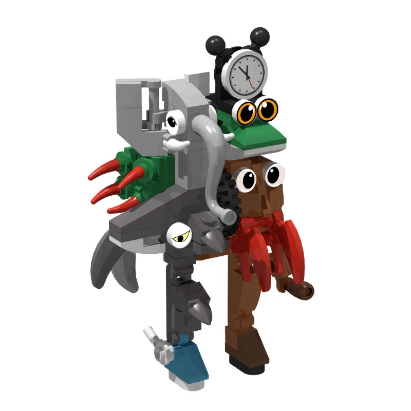 120-teiliges Hybrid-Kreatur-Bausatz – Fantasy-Tier-Fusion-Modell für Jugendliche und Erwachsene, kreatives DIY-Schreibtischdekor, Geschenk mit Handbuch