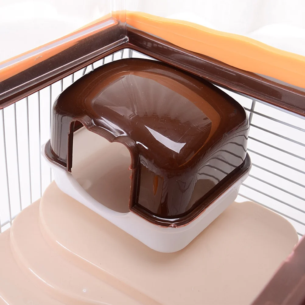 

Luxury Hamster Cage Transparent Skylight Multifunctional Design Running Wheel Leakproof Water Jug Small Pet Coffee