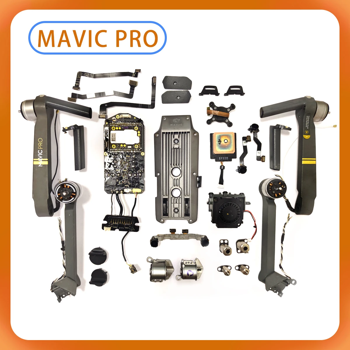 Original Mavic Pro Motor Arm Shell, Universal Frame, Yaw Motor, Obstacle Avoidance Vision, GPS ESC, Hinge for DJI Mavic Pro