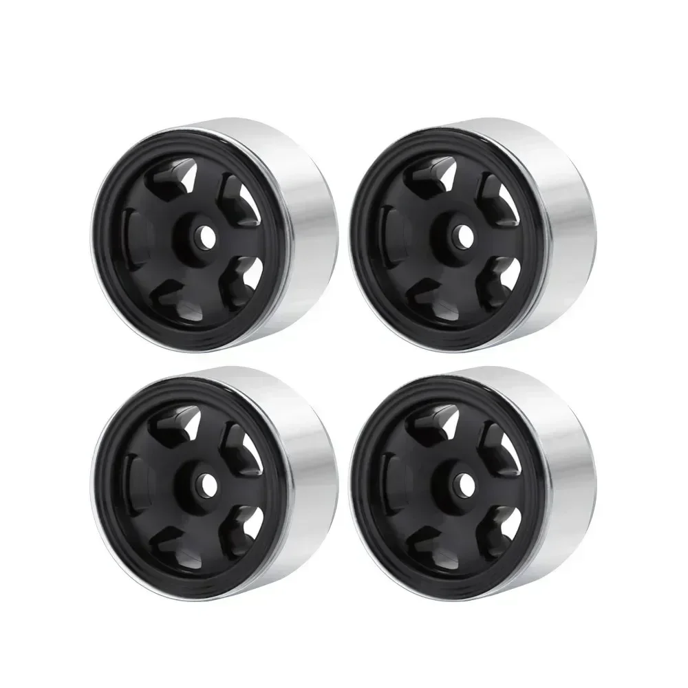 

4PCS 1.0" CNC Metal Beadlock Wheel Rims for 1/24 RC Crawler Car Axial SCX24 90081 AXI00002 Deadbolt Chevrolet B-17 Betty