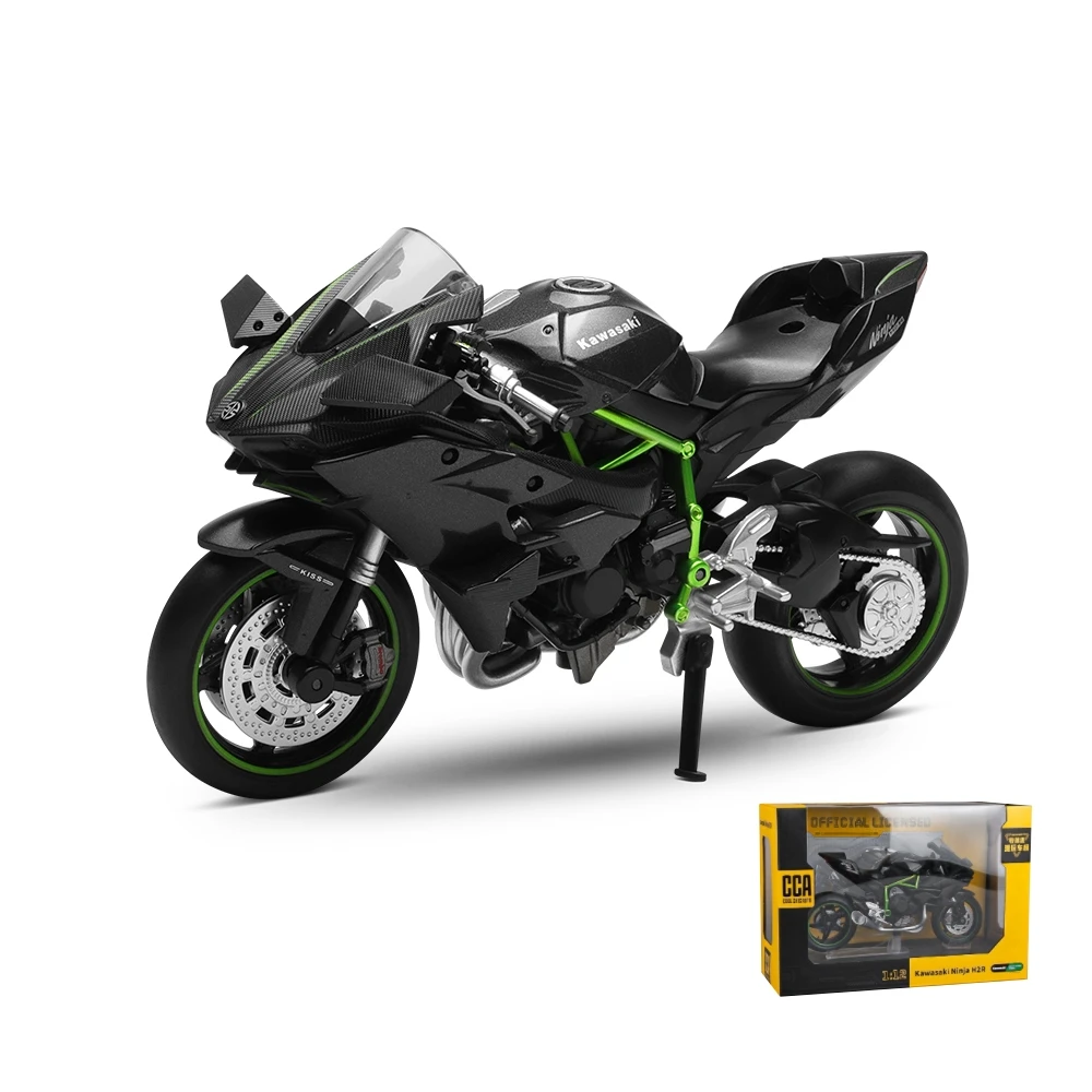 CCA 1:12 Kawasaki Ninja H2R Toy Motorcycle Caipo MSZ Diecast Metal Model 1/12 Racing Sport Miniature Collection Gift For Boy Kid