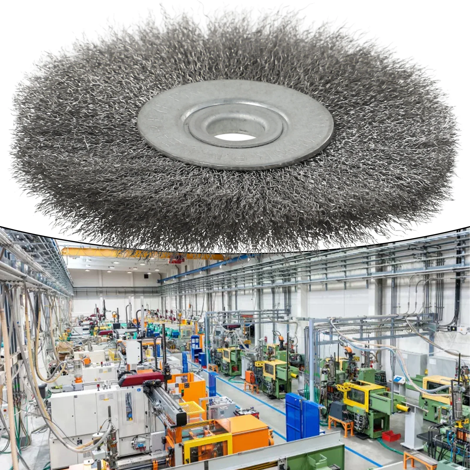 Wire Wheel Brush Clearance Line Crimped Wire Bevel Brush Wheels 100mm 0.52inch Bore For Angle Grinder Rust Removal Cleaning Tool