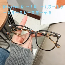 Blue Light Myopia Women New Style Eyeglasses Oversize Glasses Frame Vintage Round Frame Eyewear Diopter 0 To -6.0