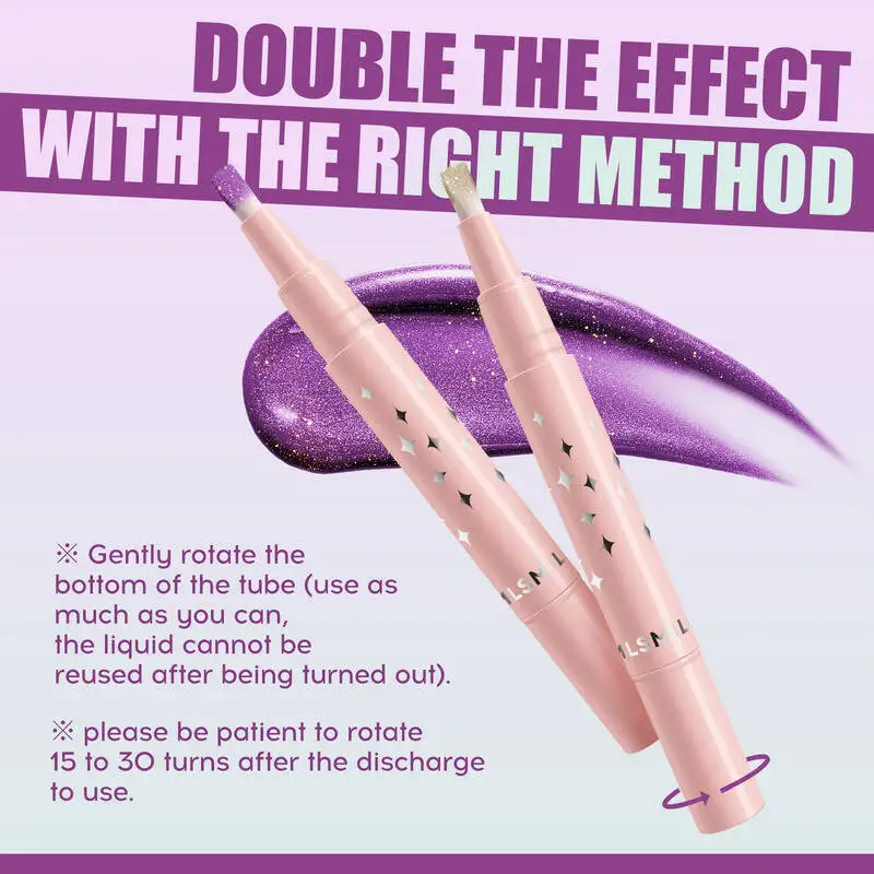 MLSMILE Setole Glitter Ombretto liquido Pennello Crema Shimmer Evidenziatore Gel per trucco Viso Corpo Illumina Contorno naturale