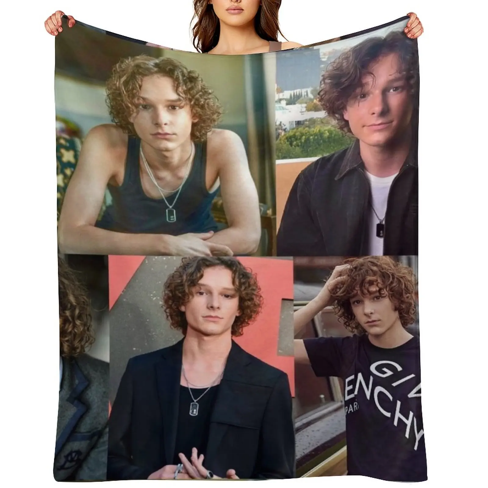 Mason Thames Collage Throw Blanket Luxury Brand Picnic Blankets For Baby Decorative Throw Blankets