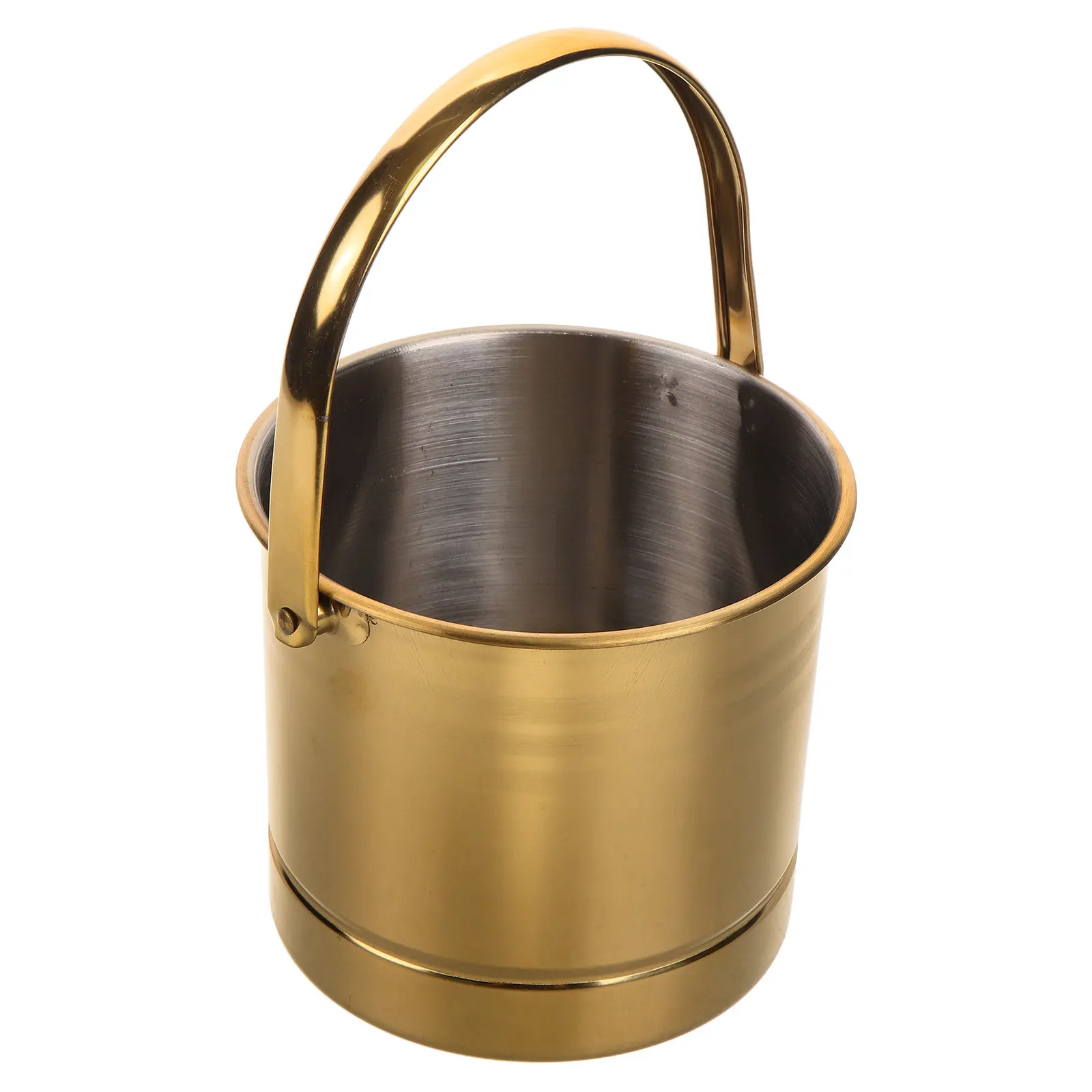 Multi Functional Stainless Steel Ice Cube Bucket Compact Portable Metal Ice Storage Container for Bar Ktv Hotel Party Wine Beer