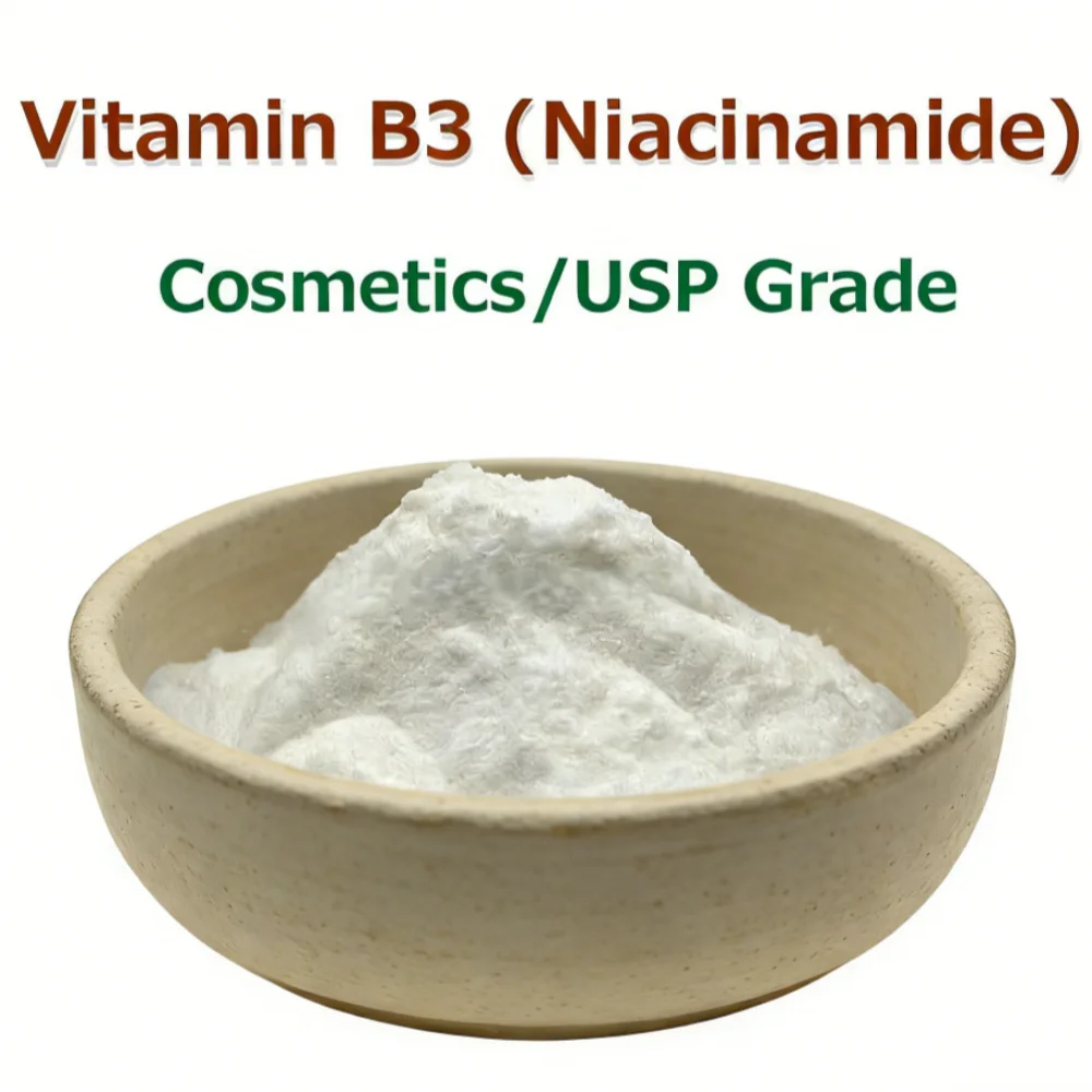 Polvo de nicotinamida VB3, vitamina B3 al 99%, polvo de niacinamida para blanquear la piel, aditivo para el cuidado de la piel en emulsión