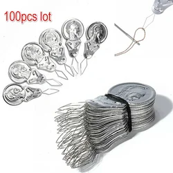 100Pcs Aluminum Sheet Threader Needle Punch Needle Sewing Accessories Simple To Use Durable Light and Easy To Carry Fast Thread