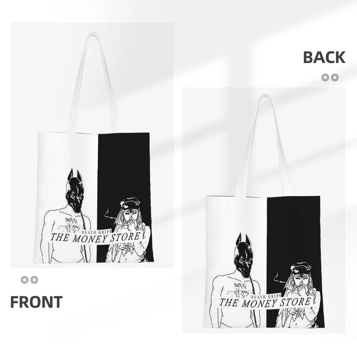 Death Grips - The Money Store Shopping Bags Girls Canvas The Tote Bag Folding Women Shoulder Tote Travel Handbag