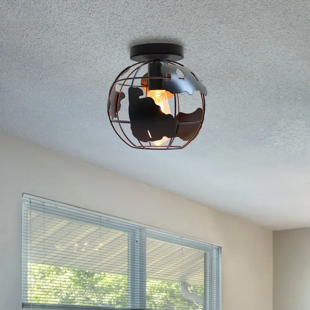 النمط الصناعي ضوء السقف رئيس واحد الإبداعية الحديد الفن مطعم الممر ضوء الملابس متجر مقهى شخصية الماس الخفيفة #4