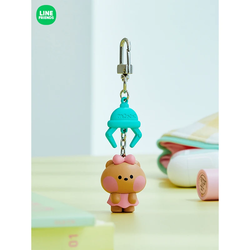 Line Friends Original Kawaii Brown Bear Sally Cony Choco Anime Keychain Cartoon Cute Minini Series Bag Hanging Pendant Gifts Toy