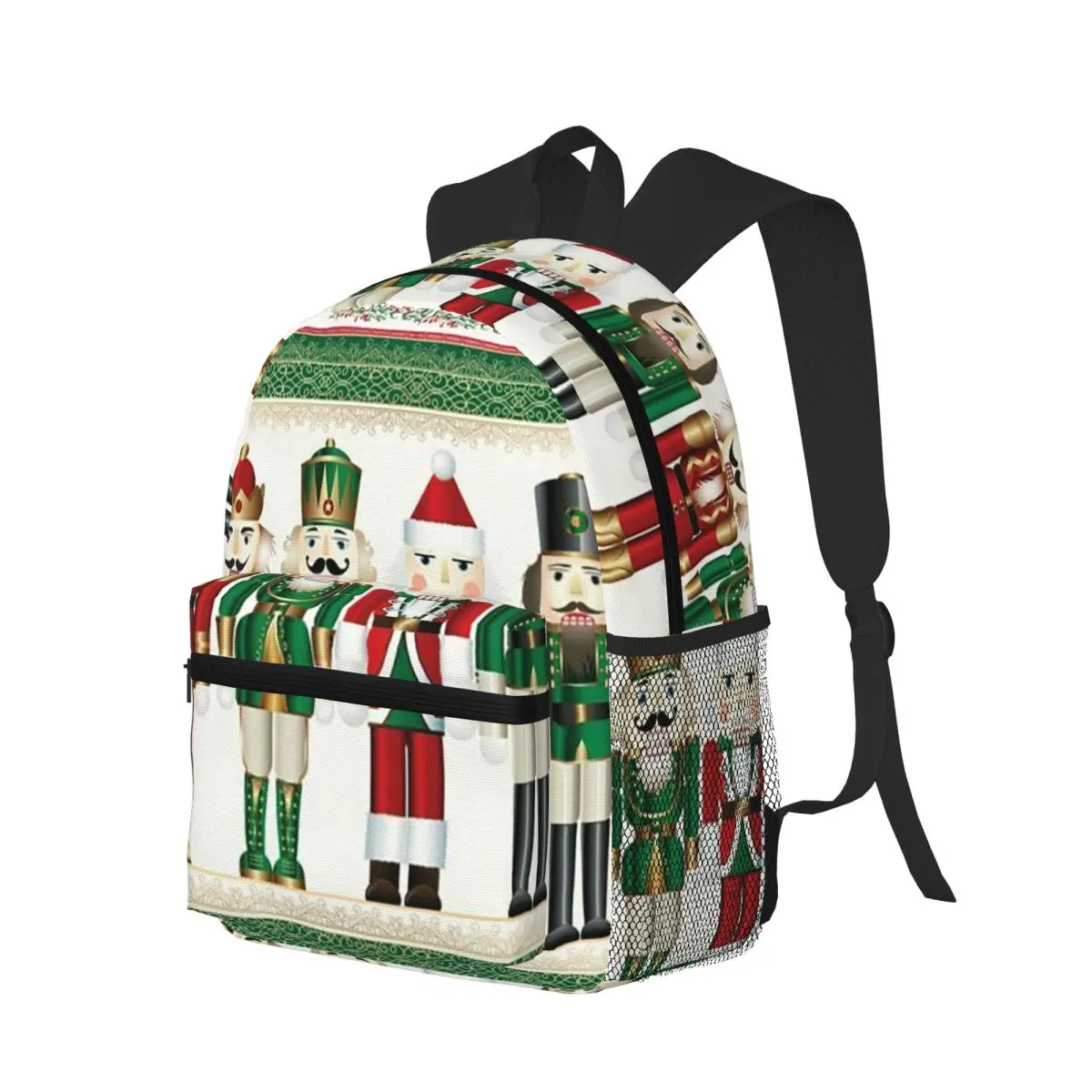 

Merry Christmas Nutcrackers Nutcracker Soldier Doll Student Backpack School Bag Daypack for Boys Girls Bookbag Shoulder Bags