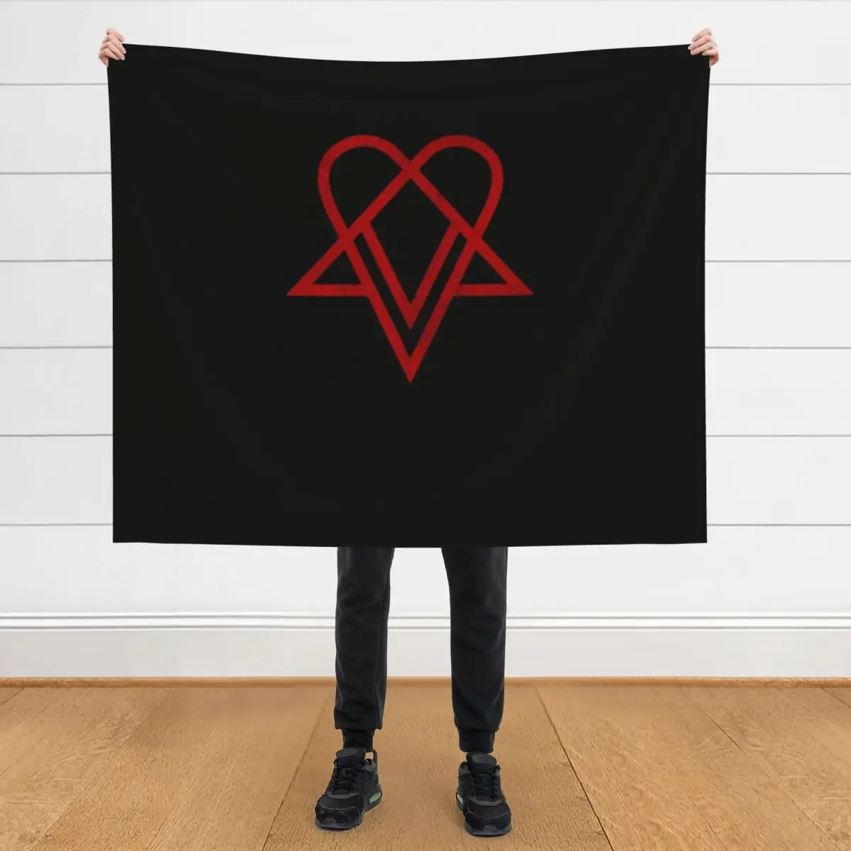 

Heartagram Him Band Logo Tee Heartagram symbol Ville Valo Throw Blanket Heavy for winter Cute Blankets