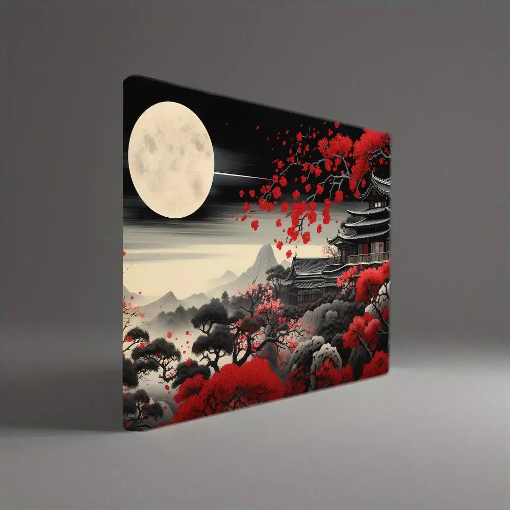 

Sunset cherry Landscape Design small Square mouse pad deskmat gaming mats pc accessories laptop office pads rubber anti-slip