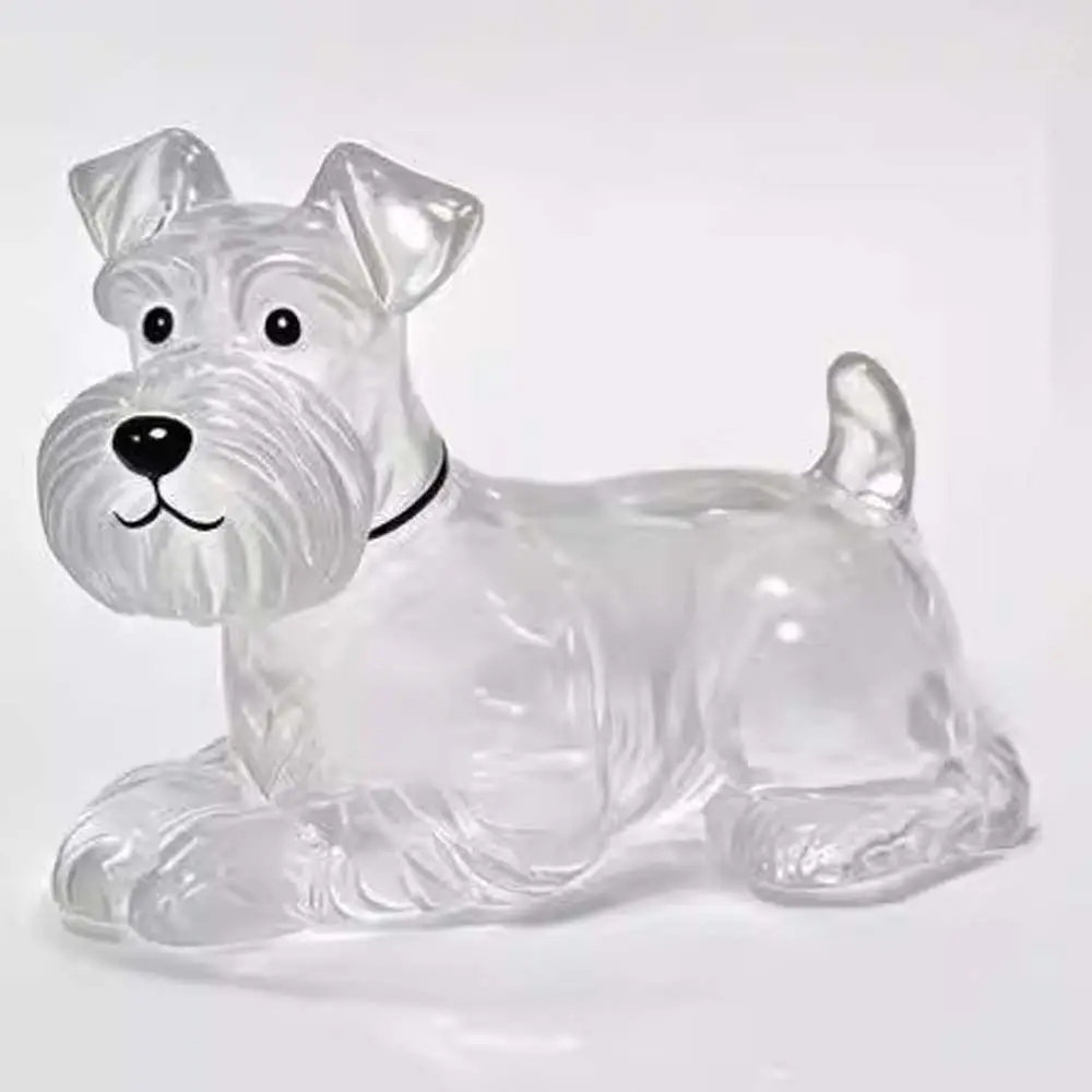Cartoon Dog Shape Dog Hair Storage Box Hair Grooming DIY Handmade Pet Hair Keychain Transparent Keyring Puppy Pendants Backpack