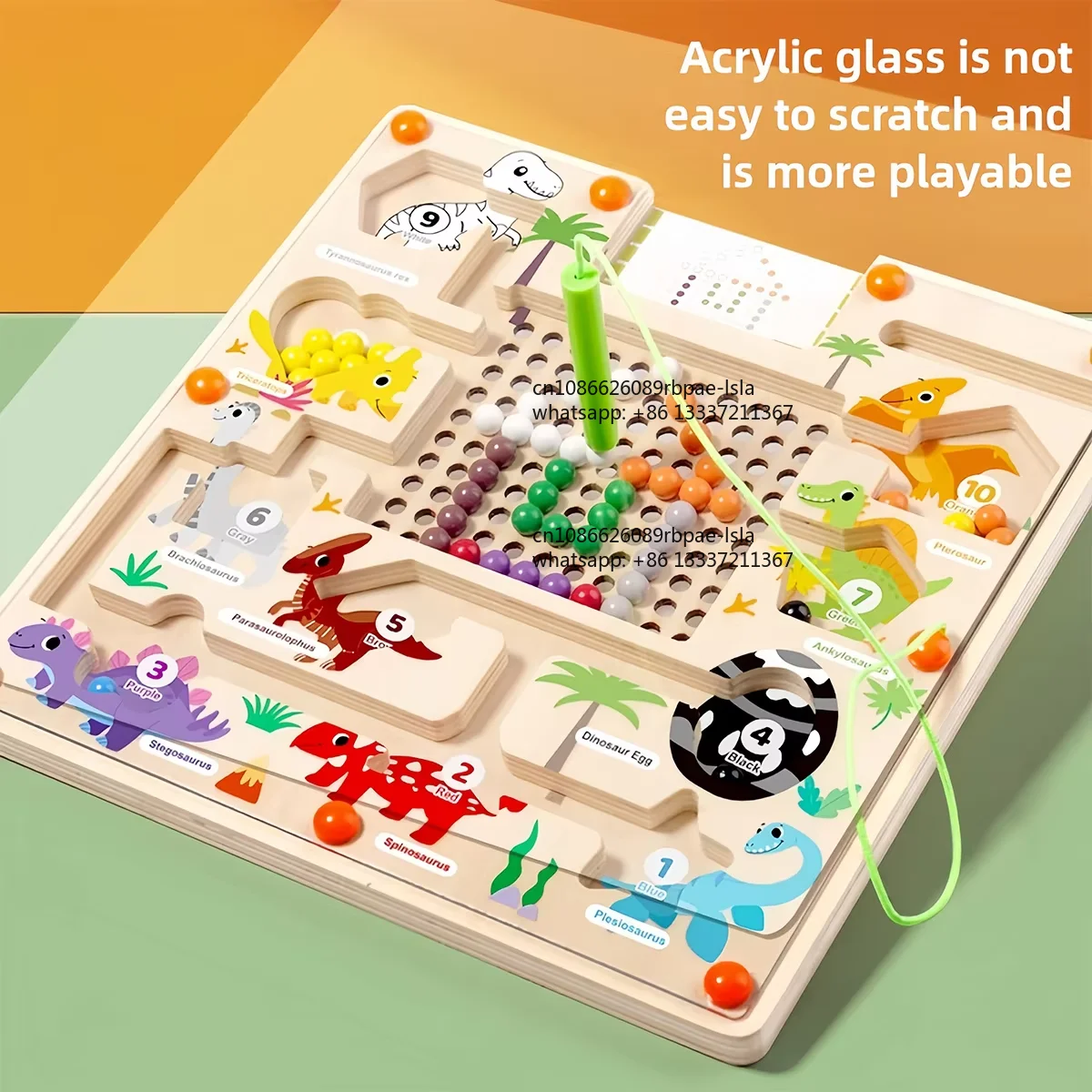 Custom Children's Wooden Dinos - Kids Education Number review and price