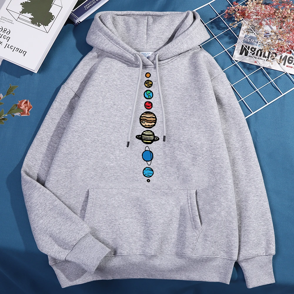 

The Nine Great Planets Of The Sun Men Women Sweatshirt Fashion Loose Clothing Autumn Fleece Hoodies Fashion Fitness Male Hoody