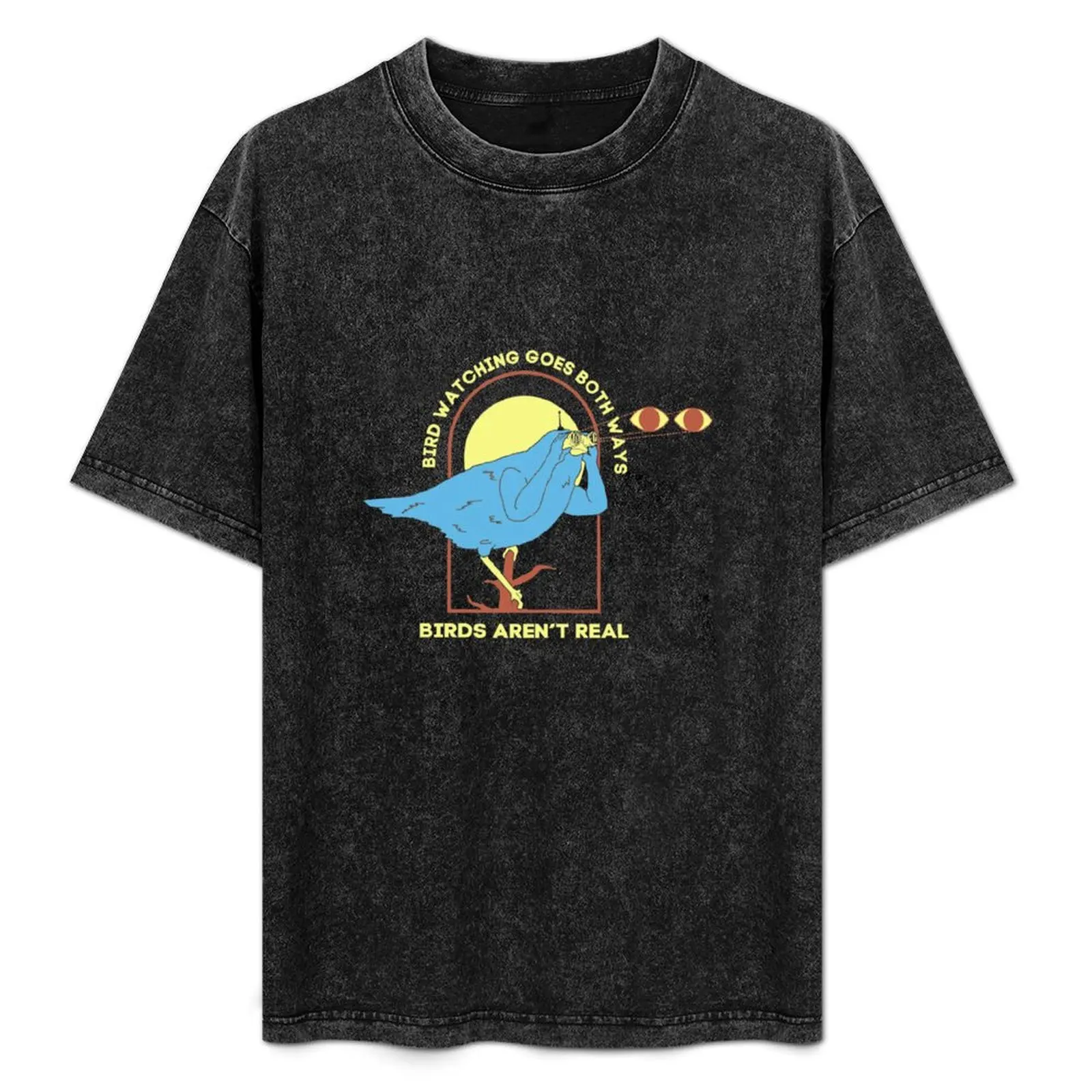 Bird Watching Goes Both Ways Bird Aren't Real T-Shirt blue archive essential t shirt plus size men clothing