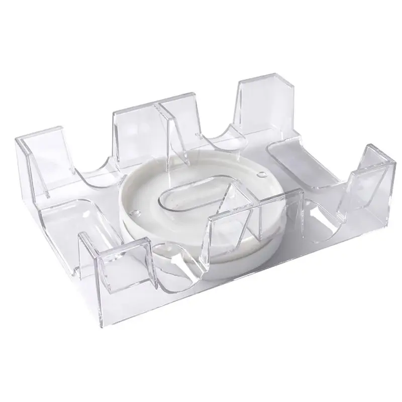 

Dropship-2-Deck Revolving Canasta Card Tray, 360° Rotating, Swivel Holder, Smooth Rotation, Organizes Deck For Hand & Foot, Rumm