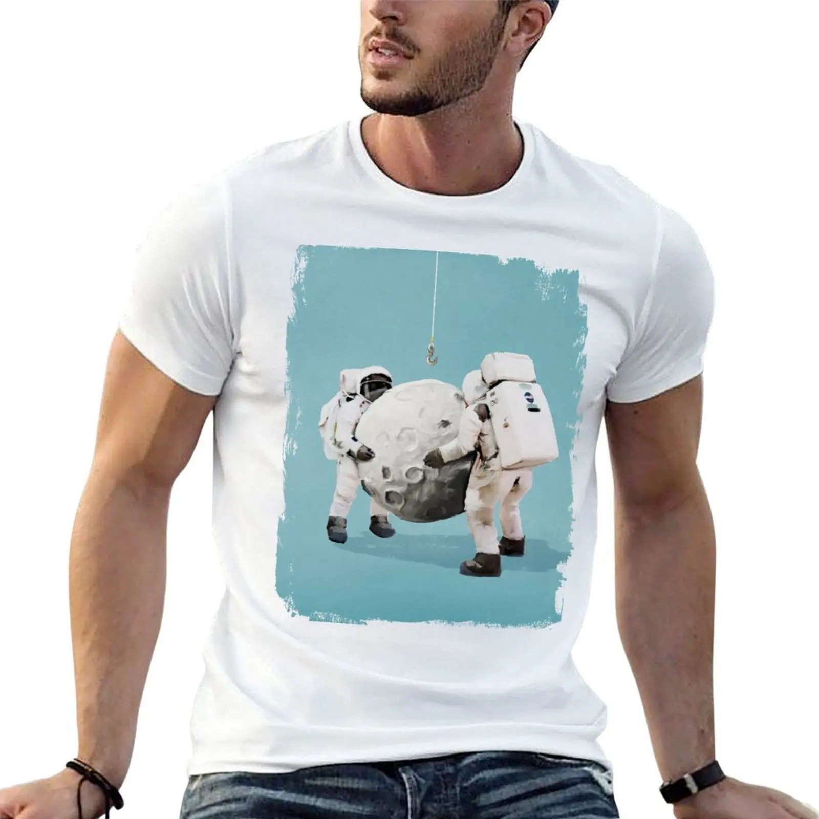 Hanging the moon T-Shirt plain custom shirt mens designer clothes