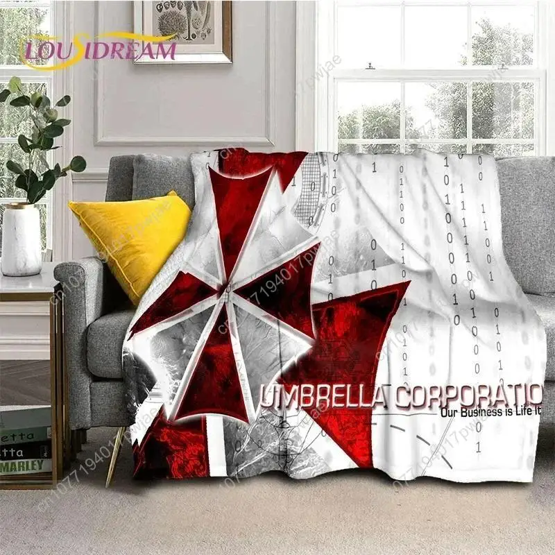 3D Lastest Horro Games R-Resident Evil Soft Flannel Blankets Throw Blanket Comfortable for Picnic Beds Sofa Home Custom blankets