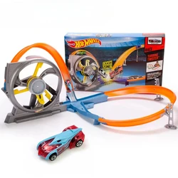 Hotwheels Roundabout track Toy Kids Car Toys Plastic Metal Mini Hotwheels Car Machines For Kids Educational Car Toy
