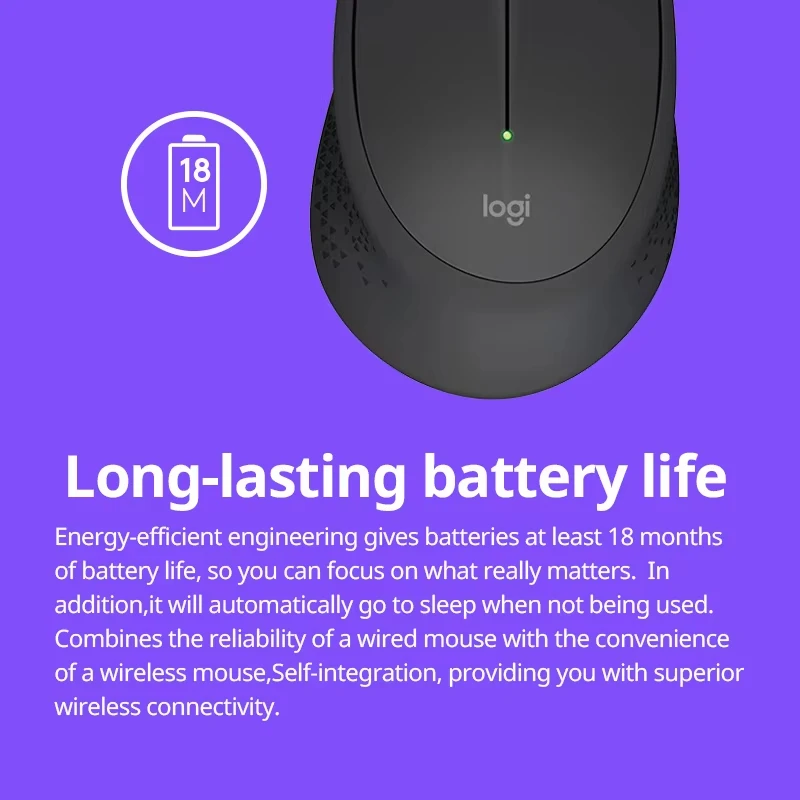 Беспроводная мышь Logitech M280 — портативный USB-приемник для офиса, домашних компьютеров и игр