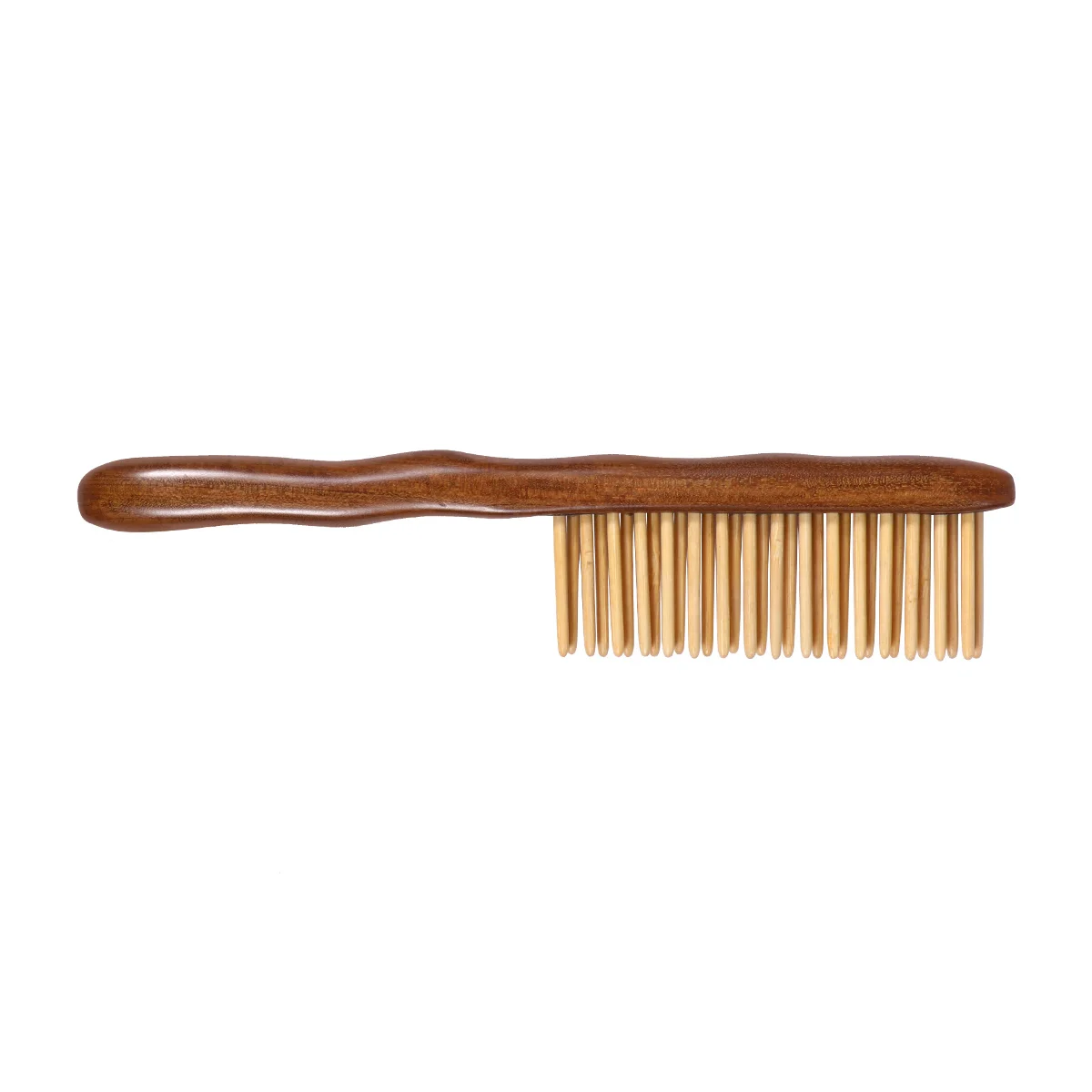 

minkissy 1PC Massage Comb Shampoo Brush Detangler Natural Bristle Hairbrush for Women Mustache Wooden Golden Sandalwood Brown