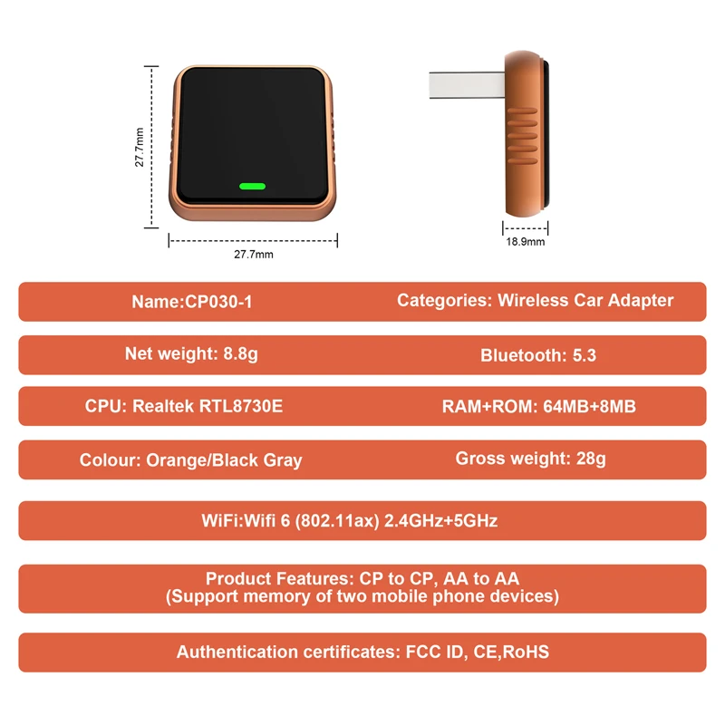 2026 НОВЫЙ беспроводной адаптер Carplay Android Auto 2in1 Smart Mini Box WIFI BT Auto Connect для Toyota Volvo Benz MG Kia MAZDA FORD
