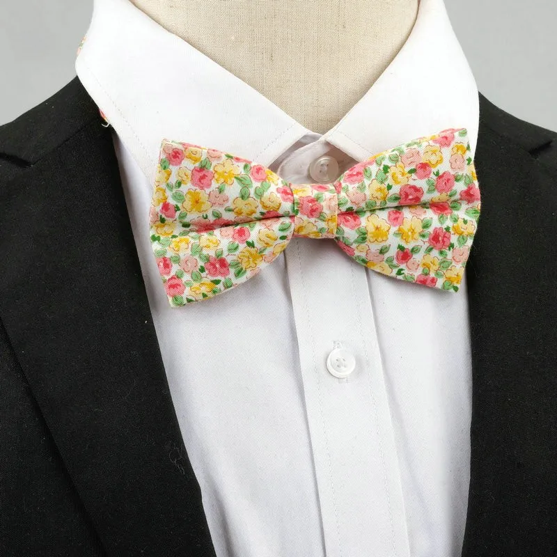 Marke Neue Männer Mode Retro Blume Drucken Bogen Krawatten Für Mann Casual Schule Jungen Katzen Muster Neck Tragen Bowtie Zubehör schmetterling – Detail 2