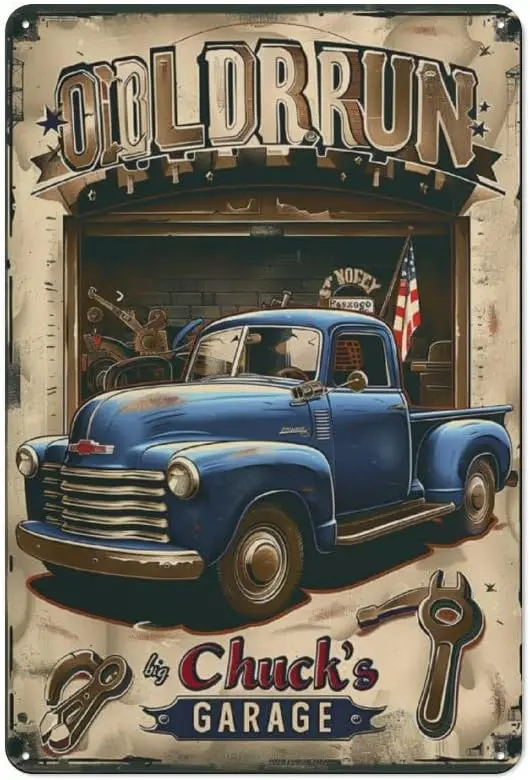 Car Service Metal Tin Sign Vintage Retro Old Truck Garage Service Metal Signs Cars Metal Plaques Poster Man Cave Pub Nostalgic V