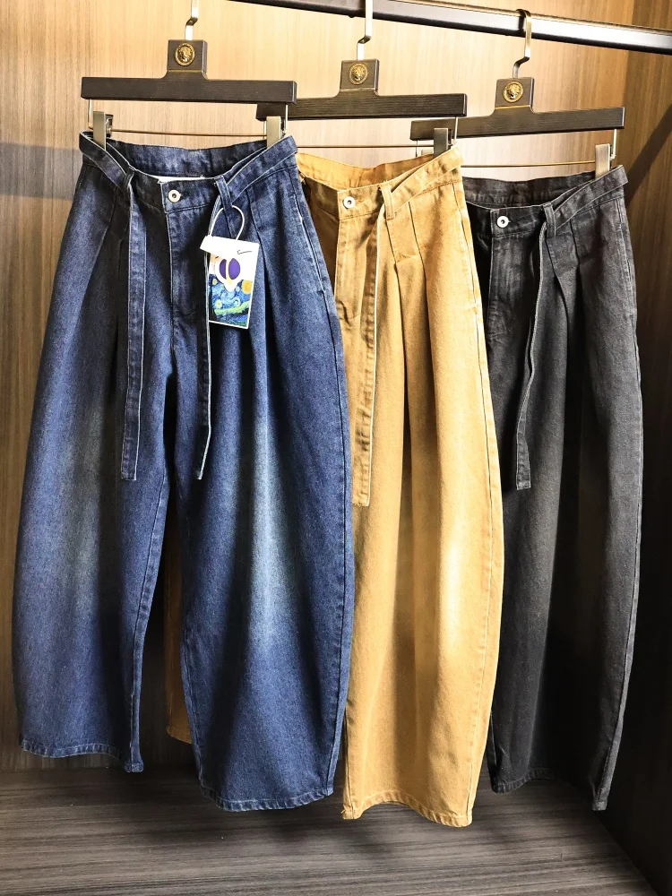 

Washed Vintage Straight Leg Men's Jeans Cut Comfortable Spring Fashion Urban Style Cotton Polyester Blend Casual Pants
