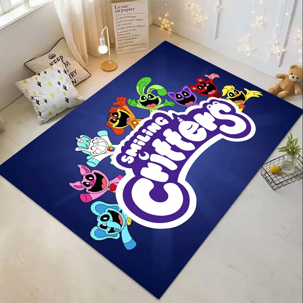 Cute cartoon Smiling Critters Door Mat Entrance Doormat Non-slip Washable Kitchen Carpet Living Room Hallway Rugs Door Mats Bath