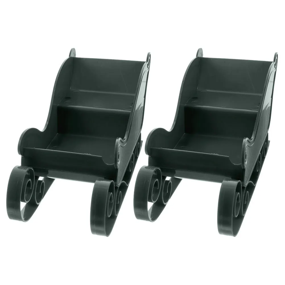 

2Pcs Christmas Sleigh Decoration Mini Desktop Sleigh Adornments Festive Party Tabletop Ornament Xmas Home Office Decor