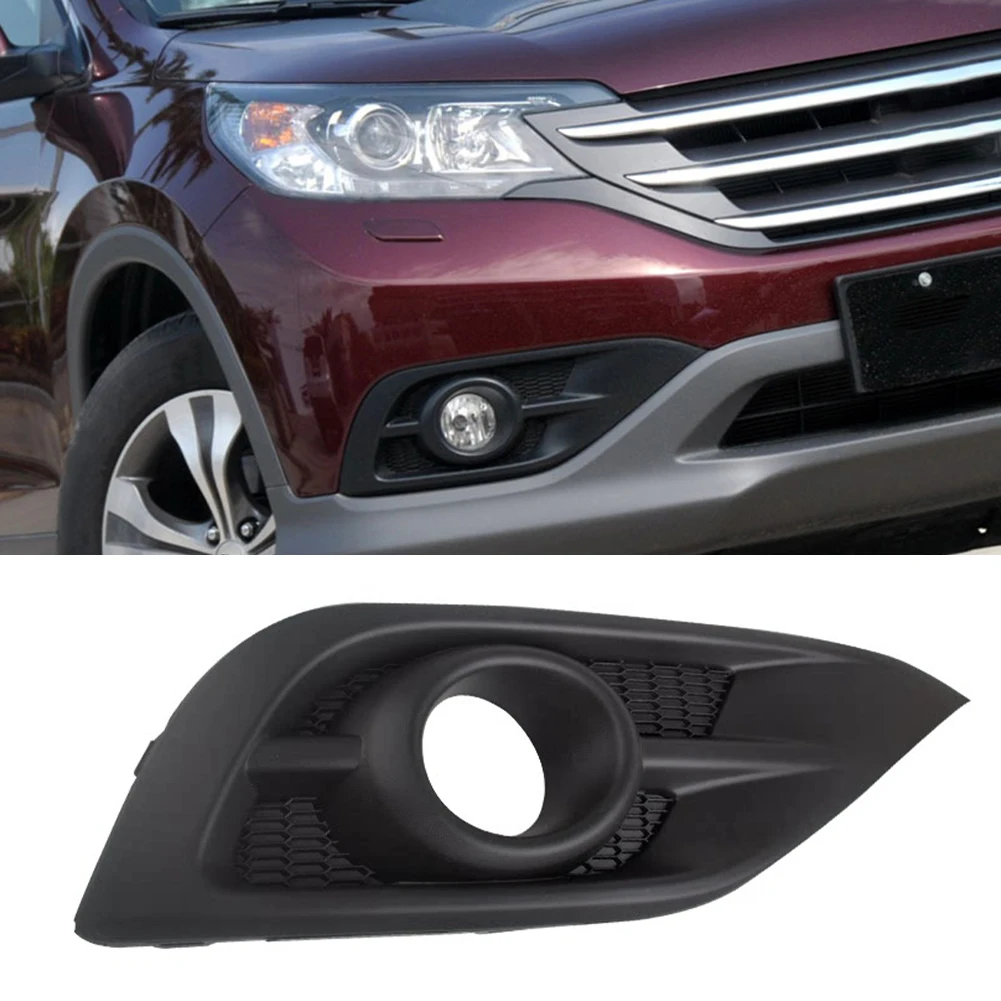 Black Fog Light Bezel No Drilling Required Polypropylene Material Weather Resistant Design For Honda CRV 2012-2014