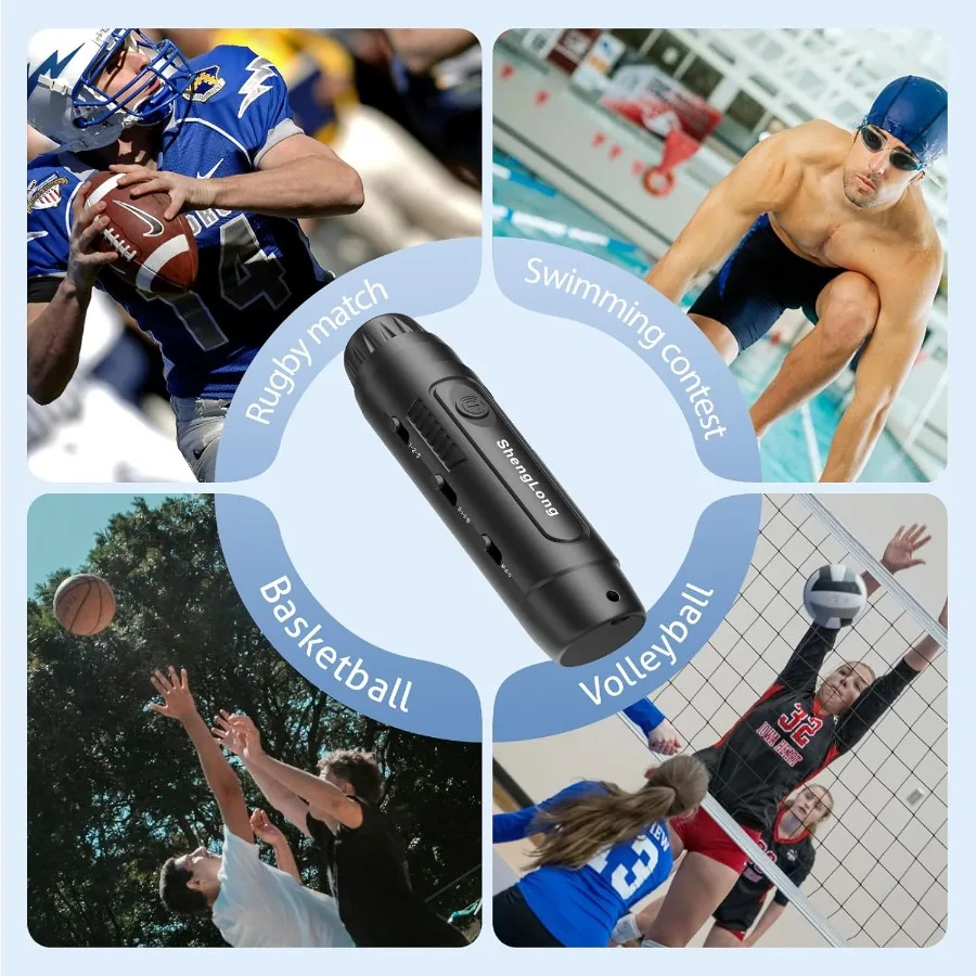 3가지 톤의 전자 호루라기 3가지 고음량 설정 코치 심판 교사를 위한 배터리 구동 비상 안전 호루라기 O