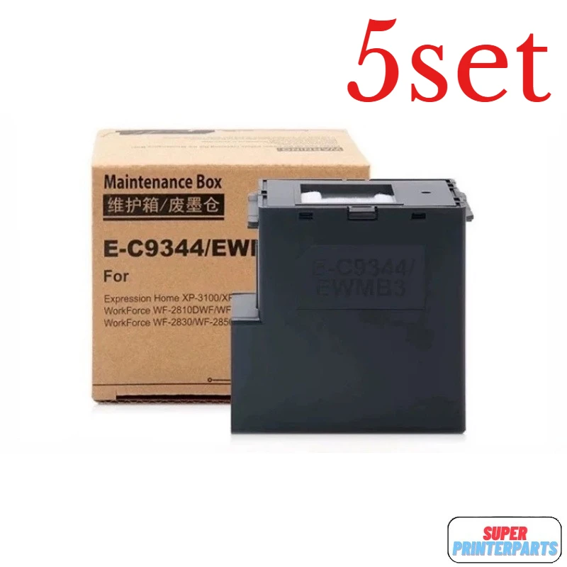 5X C9344 EWMB3 Maintenance Box for EPSON Expression Home XP 2100 2105 3100 3105 4100 4101 4105 WorkForce WF 2810 2830 2835 2850