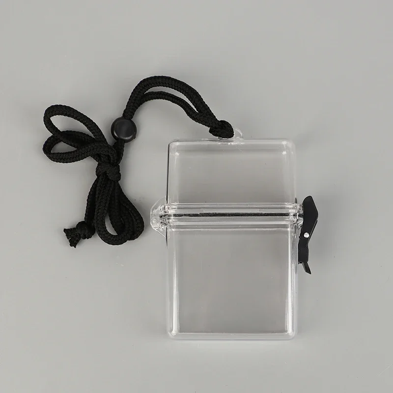 Portable Small Card Sealed Storage Can Money Key Waterproof Tank Transparent Collect Classification Box School Stationery