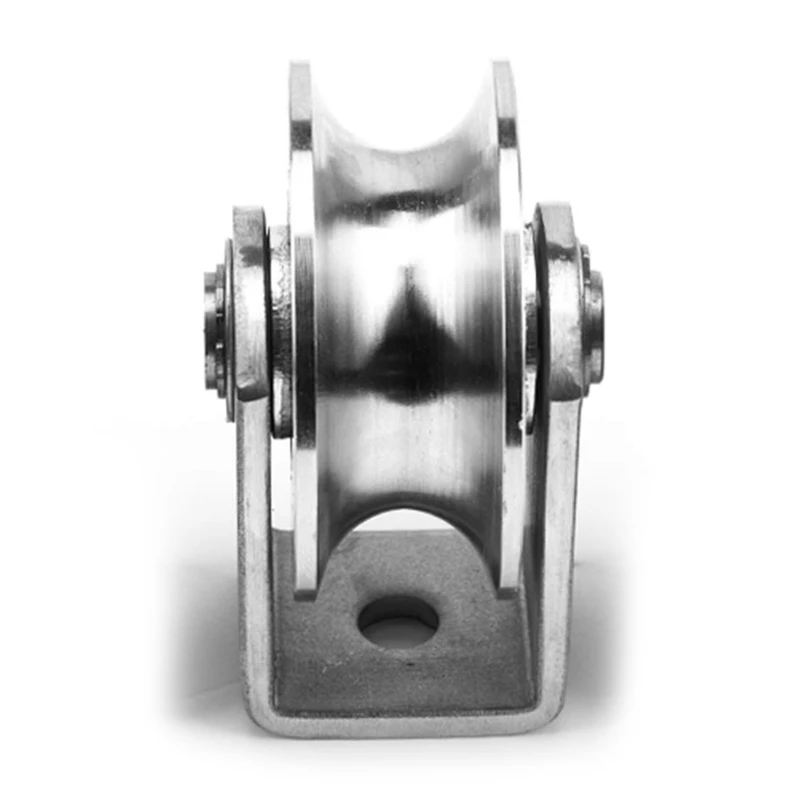 Wheel Pulley 304 Stainless Steel Track Wheel Loading 660lb Capacity Removable Wheel Pulley Block