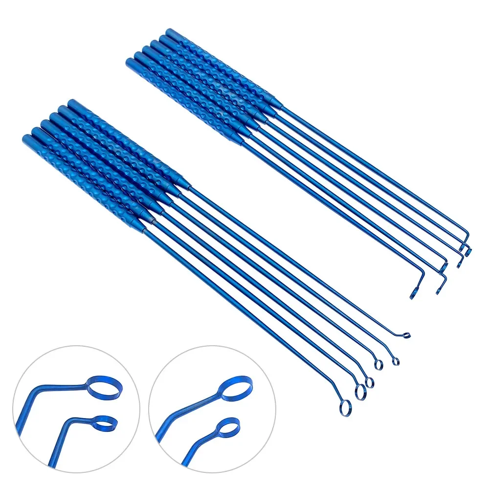 ไมโครริงคิวเรตต์พร้อมใบมีด ไม้พายอ่อนสำหรับผ่าตัดต่อมใต้สมอง เครื่องมือผ่าตัดระบบประสาทขนาดเล็ก 1 ชิ้น