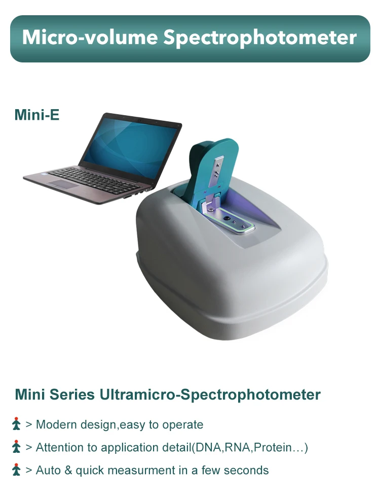 Microvolumen Star Min Volumen 1μl UV-Vis Mini Espectrofotómetro
