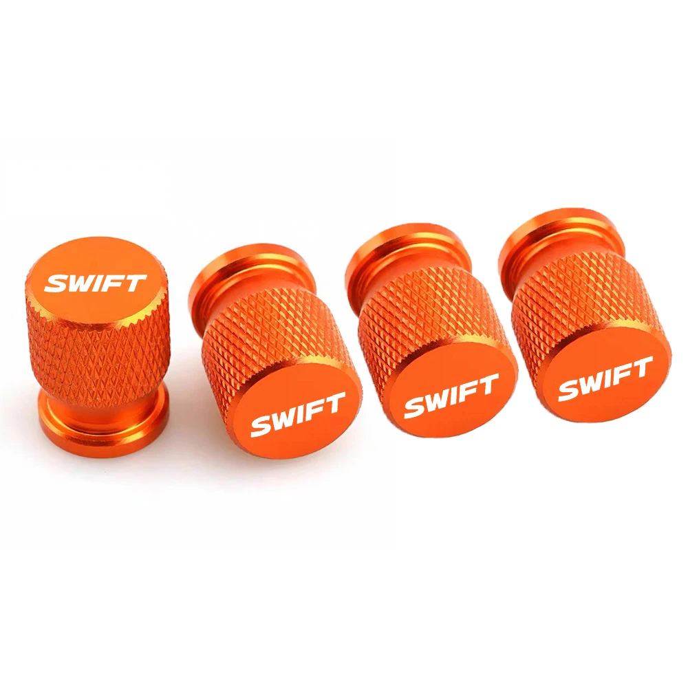 for Suzuki Swift Car Wheel Tire Valve Caps Tyre Stem Covers Aluminum Alloy Airdust Waterproof  4 pcs